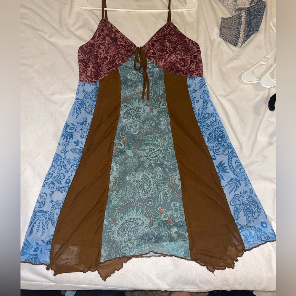 Paisley Print Flare Midi dress